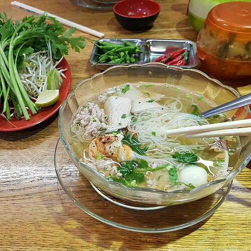 Nudelsuppe in Vietnam