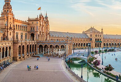 Plaza Espana in Sevilla in Andalusien