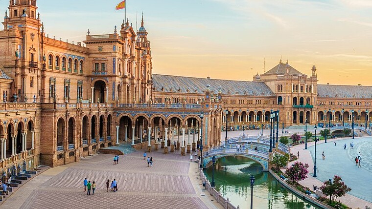 Plaza Espana in Sevilla in Andalusien