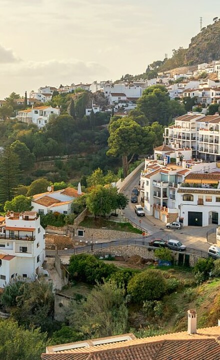 Blick auf das Meer an der Costa del Sol in Andalusien Spanien