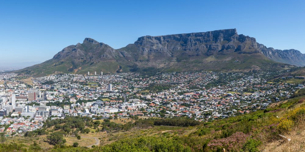 Panorama des Tafelbergs in Kapstadt, Südafrika